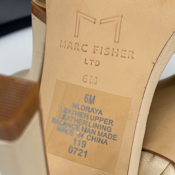 NWOT Marc Fisher Draya Square Toe Slide in Macaroon - Picture 10 of 10